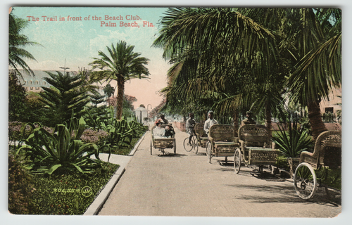 Postcard Vintage Beach Club Walking Trail in Palm Beach, FL