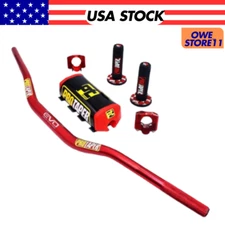 Original "Evo" PRO TAPER Handlebar Fat Bar DIRT BIKE 1 1/8'' ATV Quad GRIPS Pads