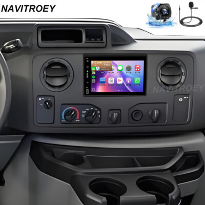 For 2009-2014 Ford E-250 E-350 Super Duty 7'' Android 15 Carplay Stereo Radio GPS