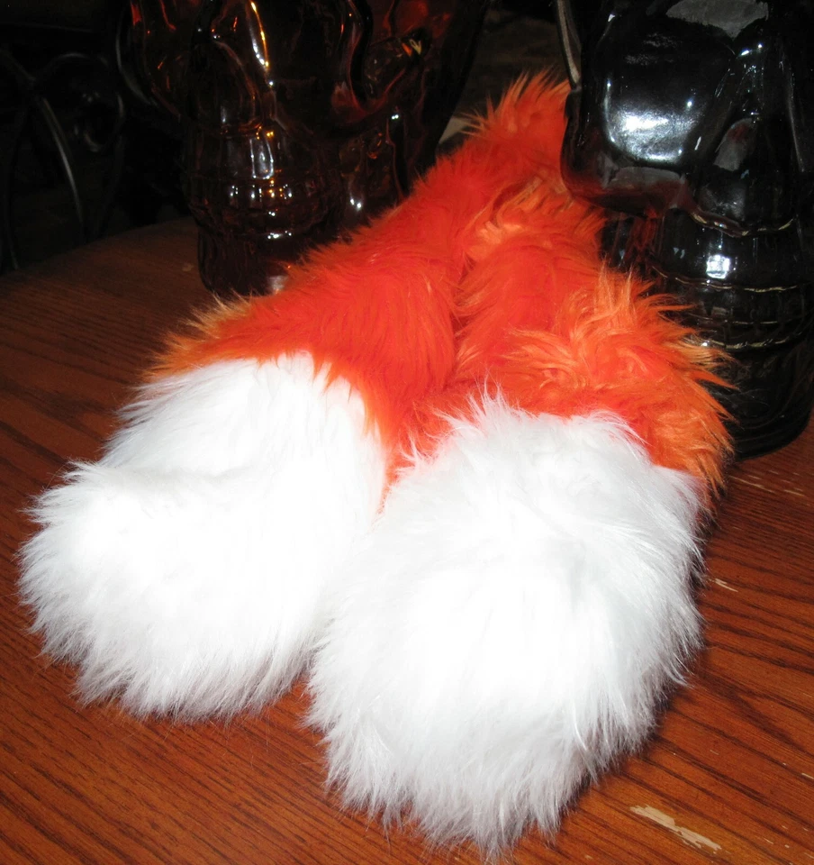 Cosplay Red Fox Luxury Shag Faux Fur Ears, 10",15",30" Double Tails or Sets - Image 4 of 4