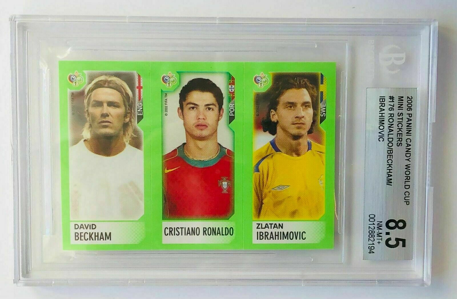 2006 Panini World Cup Germany 1st World Cup for Cristiano Ronaldo Rookie BGS 8.5
