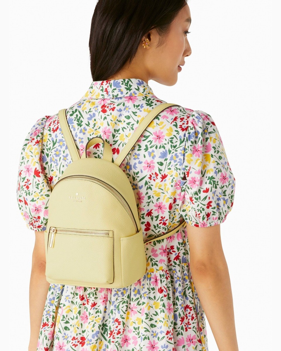 Kate Spade Leila Dome Backpack Yellow Pebbled Leather KB650  display picture 1
