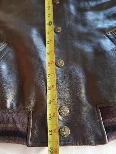 Vintage Giacca ecopelle nera Whispering Smith London taglia 7 ragazzo/adolescente? - Foto 8 di 12
