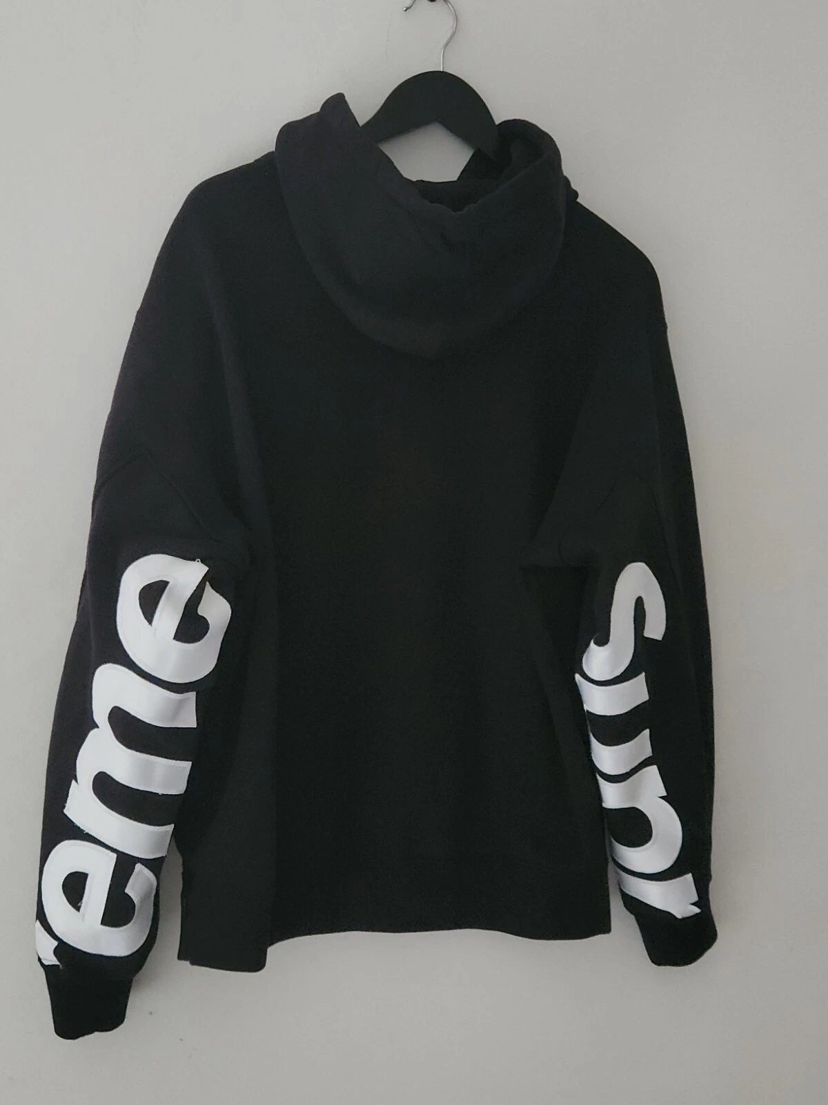 Sweat à capuche SS22 Supreme Cropped Panels taille M moyen sweat à capuche noir