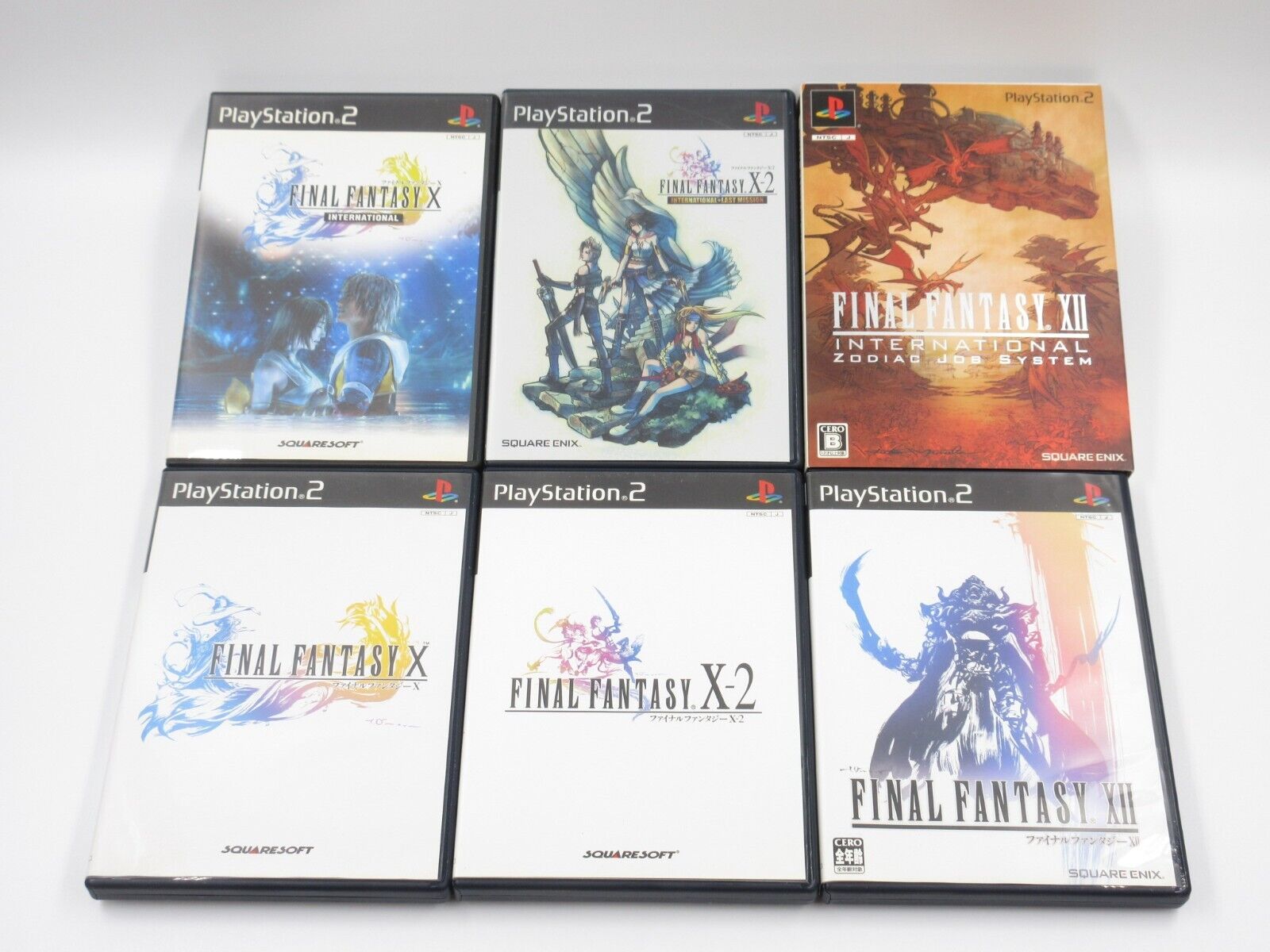 Final Fantasy X X-2 XII International Zodiac Square Enix RPG Game Set PS2  Japan