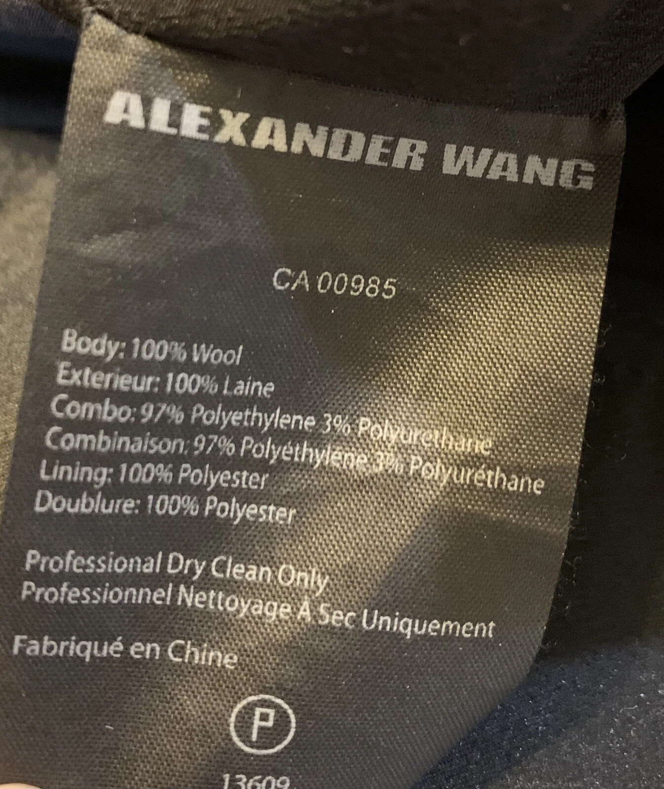 Pantaloni gonna posteriore Alexander Wang donna taglia 8 reg. $625