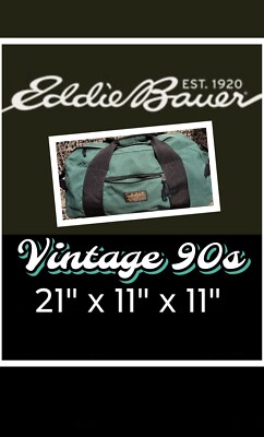 VINTAGE EDDIE BAUER DUFFEL BAG HUNTER GREEN 21