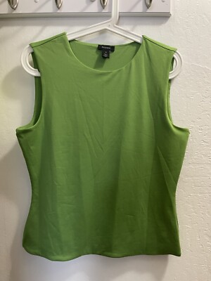 HALOGEN Women s Top Green Sleeveless Size Medium NEW