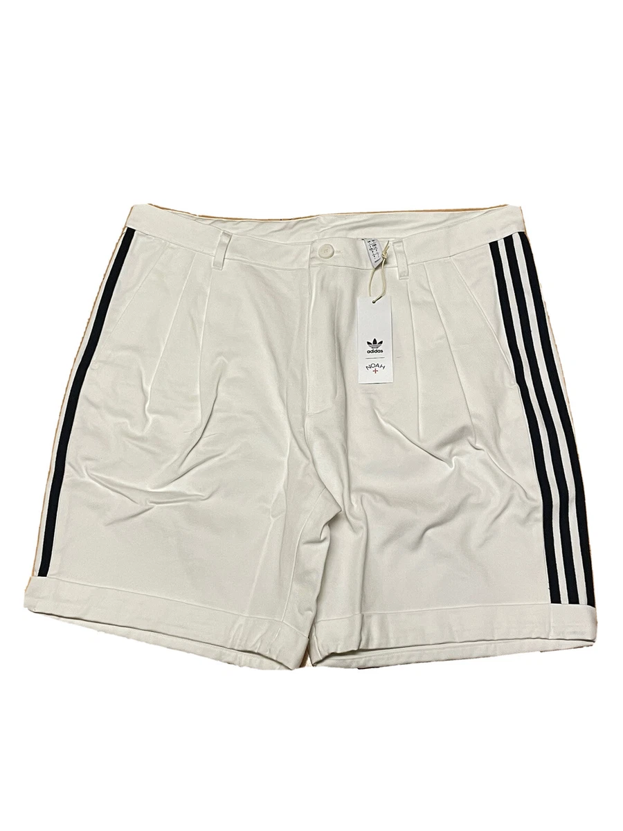 white cotton adidas shorts