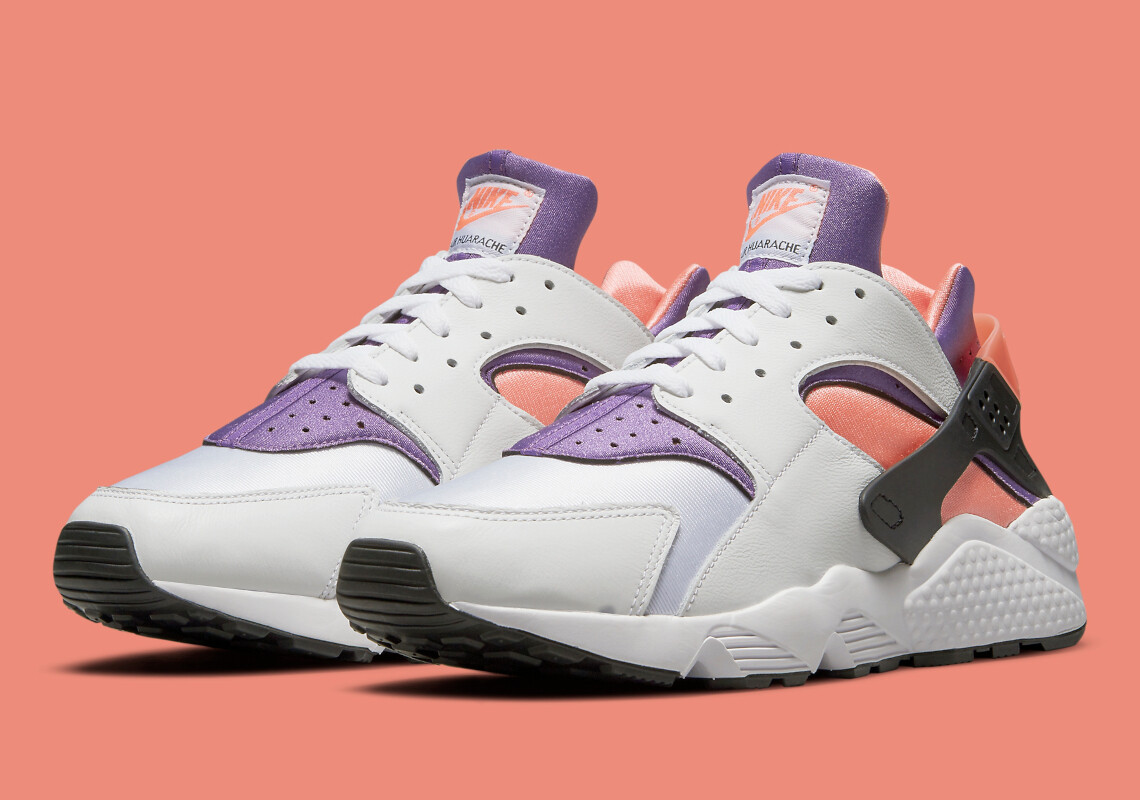 Кроссовки Nike Air Huarache Run OG Bright Mango Розовые фиолетовые белые DD1068-101 Мужские в стиле ретро