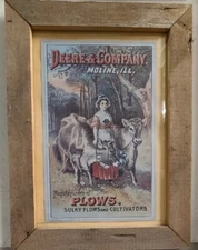 Deere & Company Moline, Ill. Plows, Print, Framed, Agriculture, Collectable...