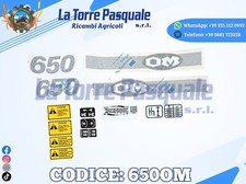 ADESIVI DECALCOMANIA TRATTORE FIAT 650 OM