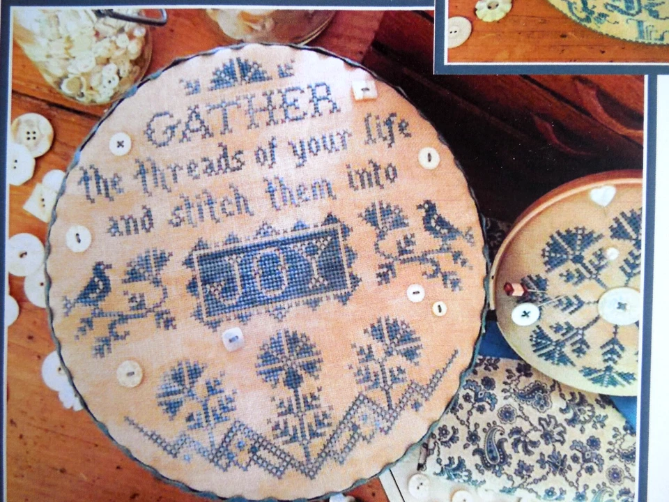 Sue Hillis Designs Cross Stitch Pin/Fob/Box Pattern Booklet "A Study in Blue" - Image 2 of 4