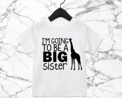 I'm Going To Be A Big Sister T Shirt Top Cute New Arrival Baby Announcement AS20