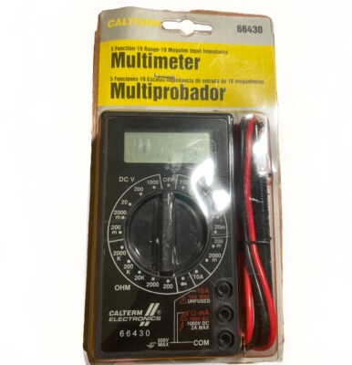 Calterm Electronics 66430 Portable Multimeter Digital Lcd Display New