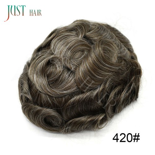 French Lace Front Bleached Men Toupee Hair Replacement System Poly Hairpiece Wig - Picture 51 of 80