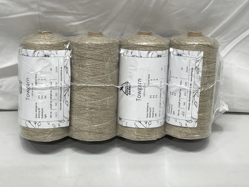 Bockens Towgarn Linen 6/1 Golden Bleach Lof of 4