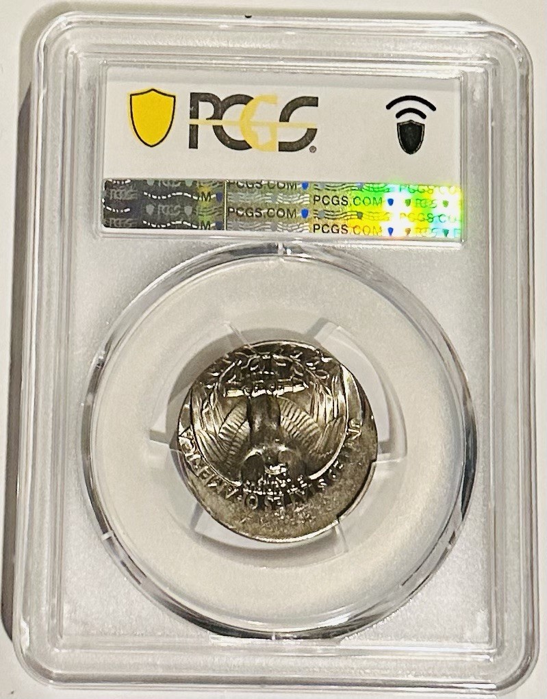1989-P Quarter 20% Off Center PCGS MS65 Mint Error Gem