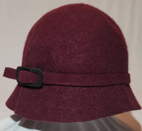 Nordstrom Burgandy Merino Wool Hat One Size Made In Italy Vtg