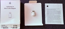 Apple MD820ZM/A Lighting to Micro USB Adapter - White
