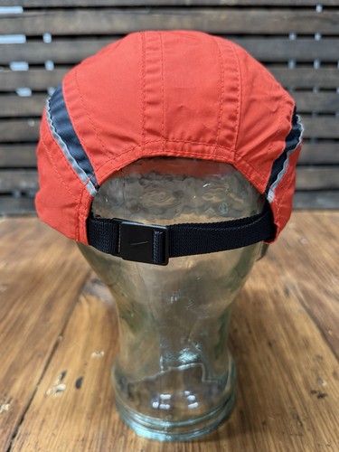 🔥Cappello Vintage Nike Clima-Fit Rosso Nero Raro Riflettente Strapback 7 Pannelli Running - Foto 5 di 10