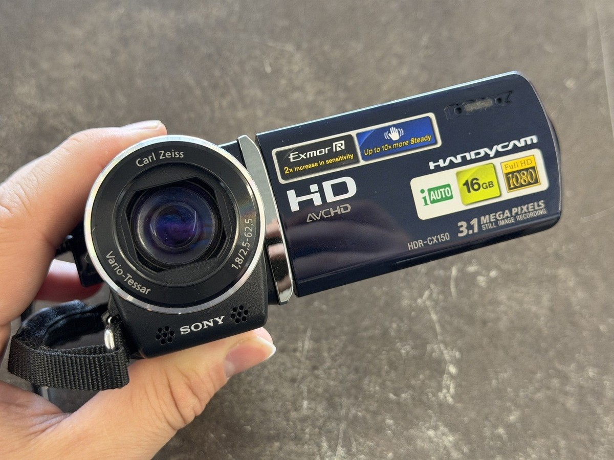ビデオカメラ Sony Handycam HDR-CX150E Sony HDR-CX150E 16GB HD Handycam PAL Camcorder (Blue) HDRCX150BE