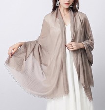 Large Long Lightweight Cotton Linen Shawl Wrap for Women - Soft Breathable Four