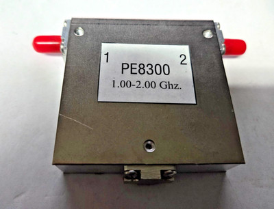 Pasternak PE8300 isolator 1-2 GHz   18dB isolation,  .6dB Insertion Loss TESTED