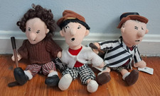 1999 The 3 Stooges Baseball Themed Plush Collectable Dolls...Highlight Starz