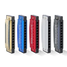 10 Holes Blues Harmonica Recorder Mouth Organ Wind Instrument Phosphor Brass Sca