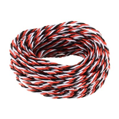 28FT/8.5Meter 28AWG Servo Wire 3Pin Line Extension Cable 30 Core Black/Red/White