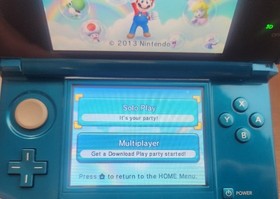Nintendo 3DS Handheld System (CIB) - Aqua Blue NO Stylus, With Mario Party Game