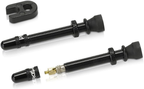 PU-X09, Valvole Tubeless Sclaverand 45 Mm, Set Da 2 Pezzi Unisex Adulto, Nero, U - Foto 11 di 12