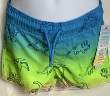 NWT Baby Boys size 12 mo ~ Cat & Jack Dinosaur Ombre Swim Shorts Trunks UPF 50+