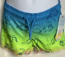 NWT Baby Boys size 12 mo ~ Cat & Jack Dinosaur Ombre Swim Shorts Trunks UPF 50+
