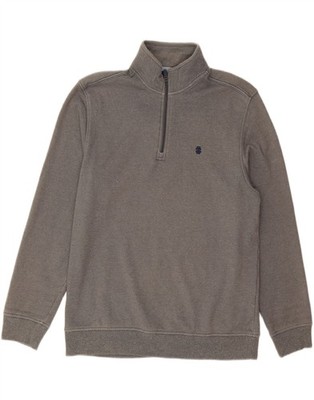 IZOD Herren Zip Neck Sweatshirt Pullover Medium Grau Polyester DX32