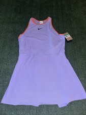 Nike Court Slam Dri-Fit Lilac Purple Tennis Dress, Size XL FQ2126-580 NWT
