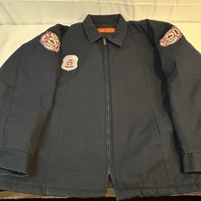 Fire Department Red Kapp  Jacket Zip Up Blue XXL