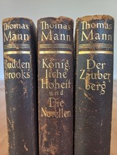 Thomas Mann – Buddenbrooks / Zauberberg / Novellen – Drei Halbleder-Einbände