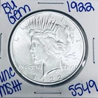 1922 BU UNCIRCULATED SILVER PEACE DOLLAR AUTHENTIC U.S. MINT FREE SHIPPING 5549