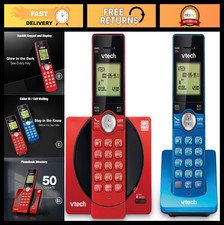 2-Handset Cordless Phone with Caller ID, Illuminated Keypad, Speakerphone, ECO M
