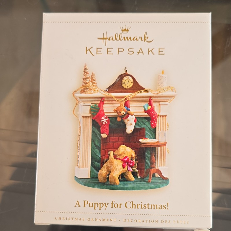 Hallmark Keepsake A Puppy for Christmas! Ornament 2006 Hanging Multicolor Dog