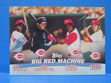 2001 Topps Combos #TC7, BIG RED MACHINE – Bench & Morgan & Griffey Jr & Larkin