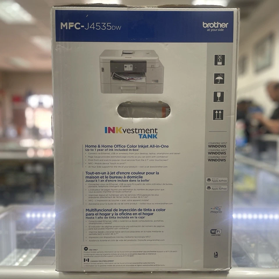 Brother MFC-J4535DW Color Inkjet All-In-One Printer - NEW - Image 2 of 4