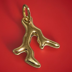 Authentic NWT MONICA VINADER NURA 18K GOLD PLATED STERLING SILVER REEF PENDANT CHARM