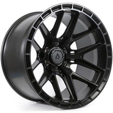 22x12 Arena A114 Battle Satin Black Wheels 6x5.5 -44mm Set Of 4