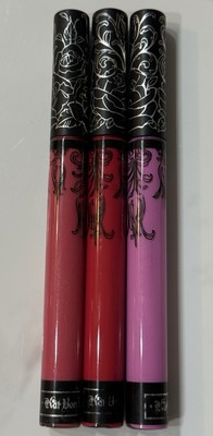 Kat Von D Everlasting Liquid Lipstick~Armageddon~Full size~Rare bundle 3 Piece