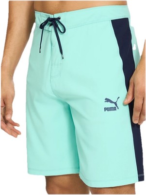 PUMA Board Short Swim Trunks Turquoise Regular Fit Quick-Dry  Mens Size 36 NWT