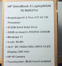 HP OmniBook 5 16-fb0037nr 16" 2K OLED Touch Snapdragon X Plus 32GB 512GB NEW