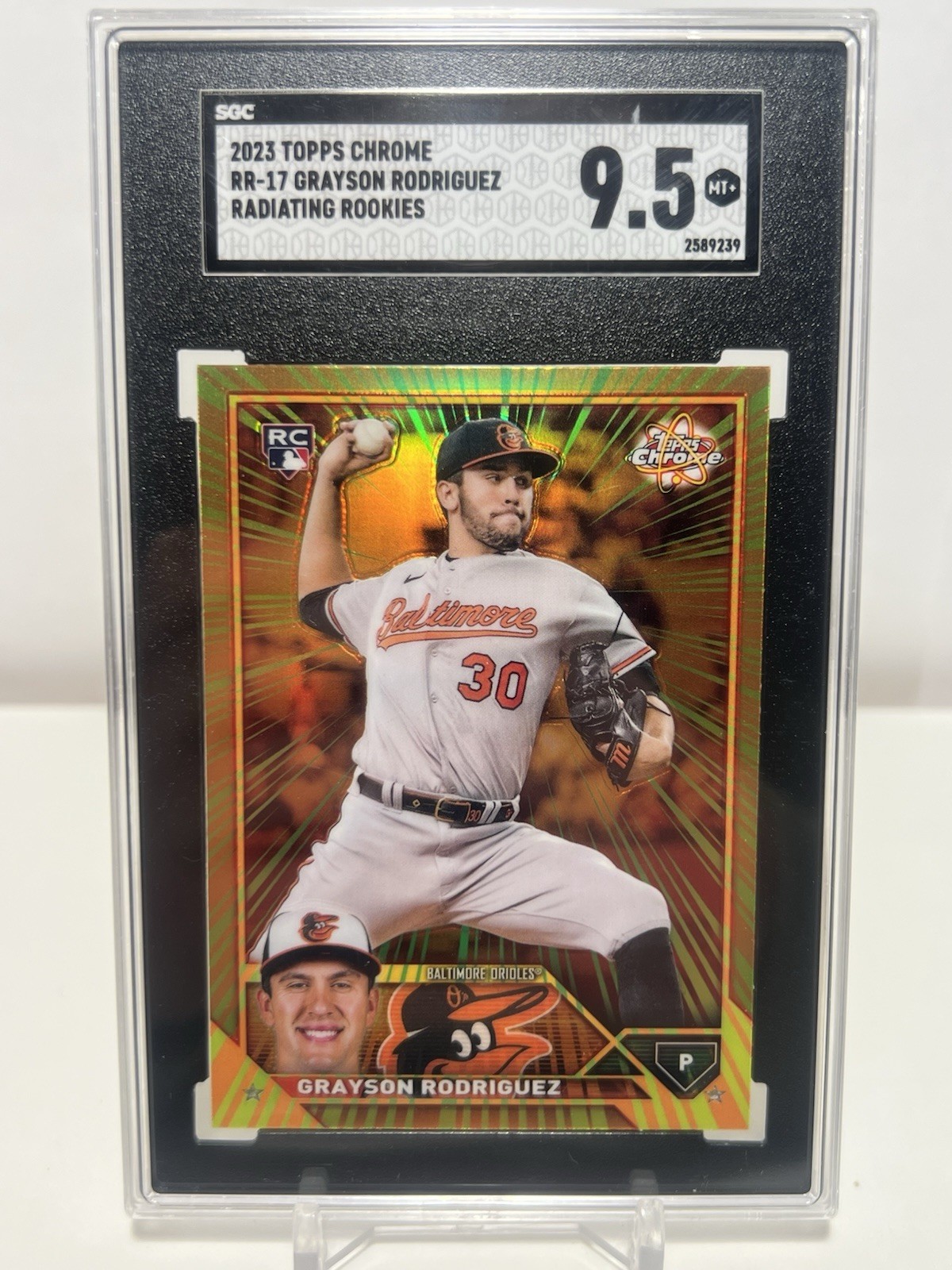 2023 Topps Chrome - Radiating Rookies Grayson Rodriguez #RR-17 SGC 9.5 Orioles